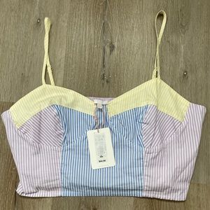 Gianni Bini Tank Top Bustier NWT Size XL Multicolor